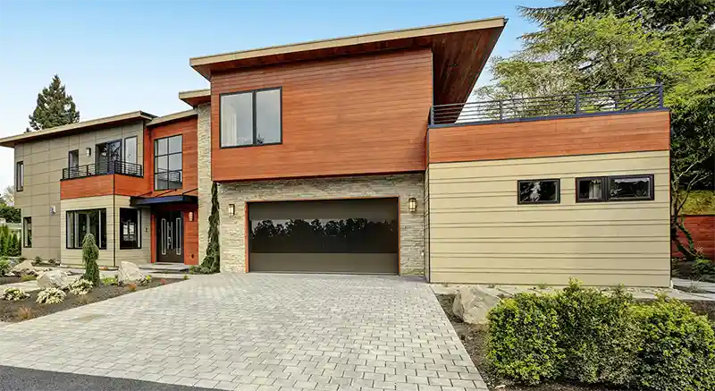 Modern style garage door