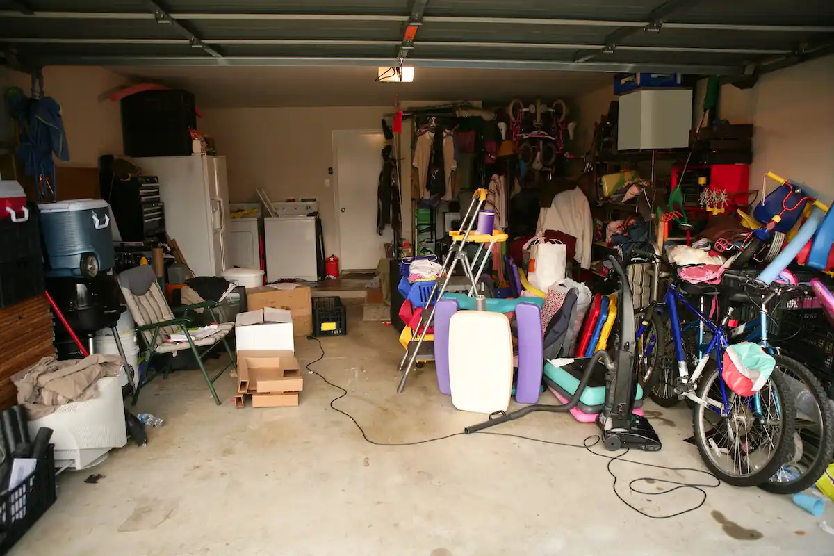 Clutter in a garage