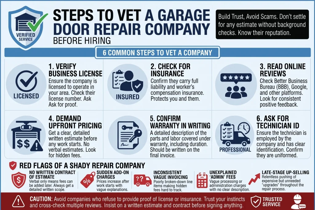 Steps to Vet a Garage Door Repair Company Before Hiring